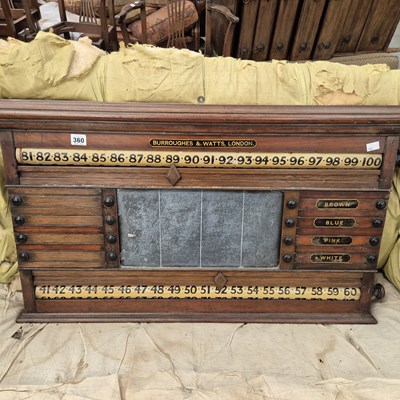 Lot 360 - A Burroughs and Watts snooker scoreboard