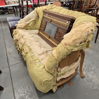 Lot 361 - An antique country house sofa for upholstery