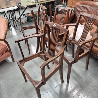 Lot 362 - A set of six modern dining chairs