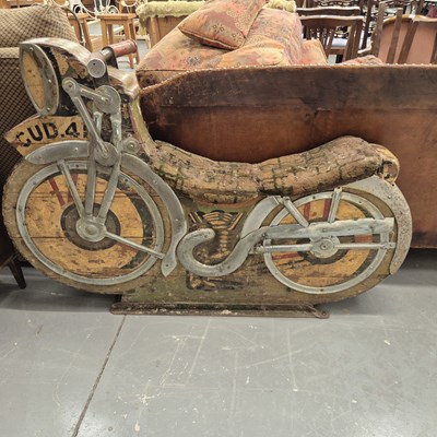 Lot 366 - A vintage fairground carousel motorcycle
