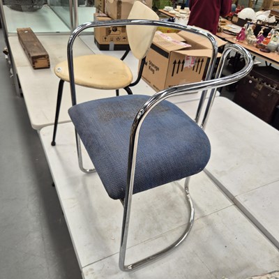 Lot 367 - Two retro mid century chairs
