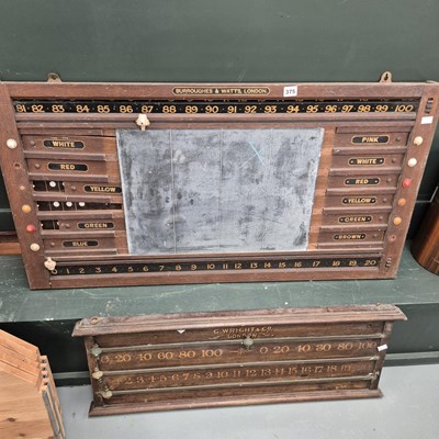 Lot 375 - Two vintage snooker scoreboards