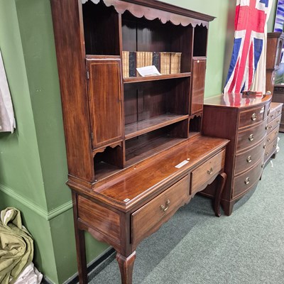 Lot 405 - A 19th century mahogany two-drawer dresser on...