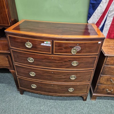 Lot 406 - A large early 19th century mahogany and inlaid...