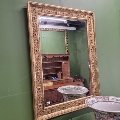 Lot 416 - A large gilt framed wall mirror 110 × 80cm