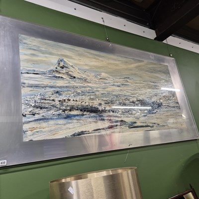 Lot 432 - A large 20th century oil on alloy panel artwork