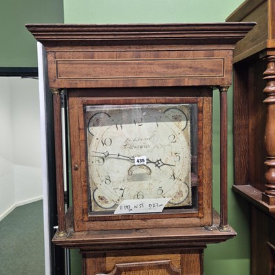 Lot 435 - A Georgian 30-hour longcase clock H 193 W 55 D...