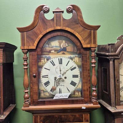 Lot 436 - An early 19th century mahogany case 8-day...