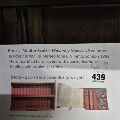Lot 439 - Sir Walter Scott; Waverley novels, 48 volumes...