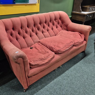 Lot 440 - An antique button back sofa. W 187 D 91 H 87 cm