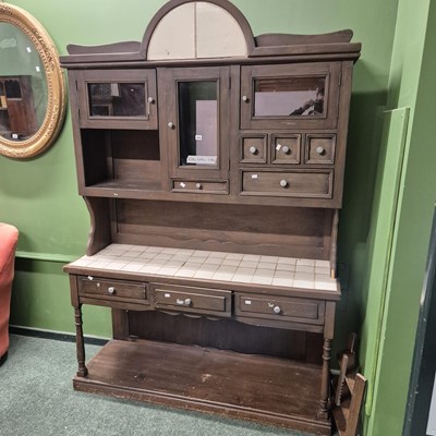 Lot 443 - An unusual kitchen dresser H 218 W 151 D 49cm