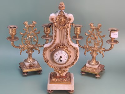 Lot 1376 - An early 20th century ormolu and white marble...