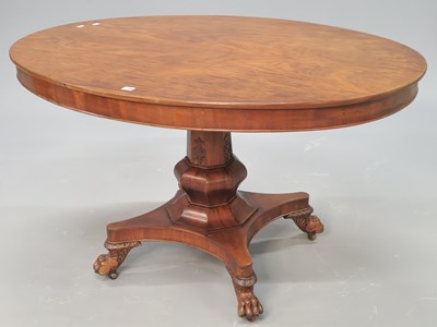 Lot 1386 - A 19th century Swedish oval breakfast table on...