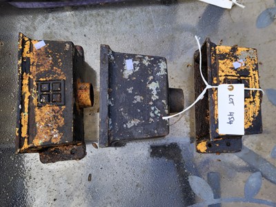 Lot 454 - Two matching cast iron drain hoppers and one...