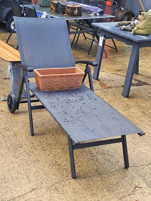 Lot 456 - A Ketler folding sunlounger, together with a...