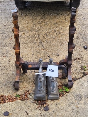 Lot 460 - Two sets of fire dogs