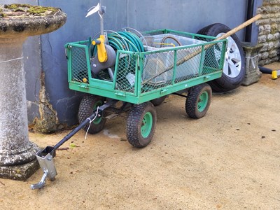 Lot 465 - An event trolley with a bicycle hitch  H 70 W...