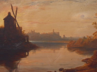 Lot 1413 - Late Victorian school, 'Study on the Dee' with...