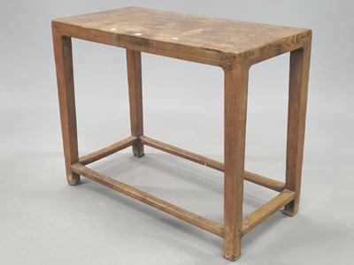 Lot 1414 - A Chinese elm table, the rectangular top on...