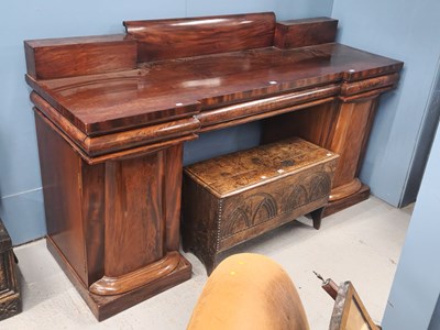 Lot 1431 - A 19th century mahogany pedestal sideboard,...