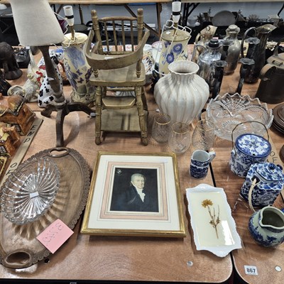 Lot 867 - A miniature dressmaker's dummy, a child's...