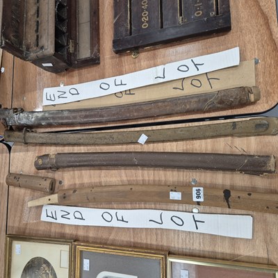 Lot 906 - Various vintage sword scabbards