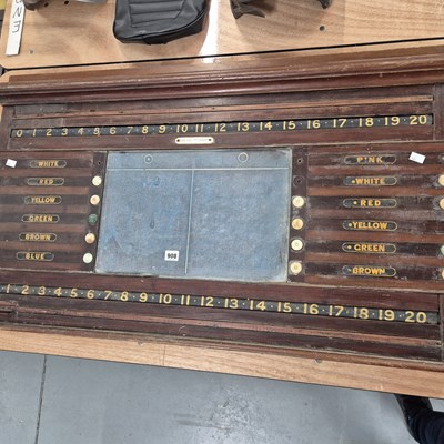 Lot 908 - A large antique slate-centred snooker...