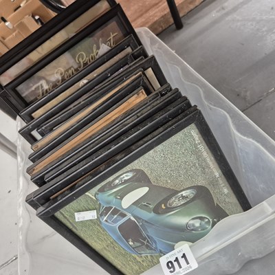 Lot 911 - Vintage motor car prints, etc.