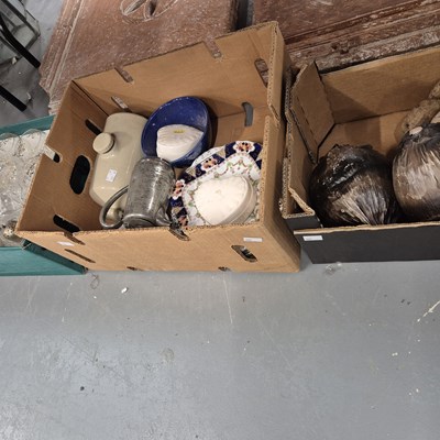 Lot 912 - Two boxes of miscellaneous china, etc.