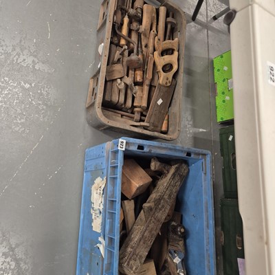 Lot 923 - Two boxes of vintage tools