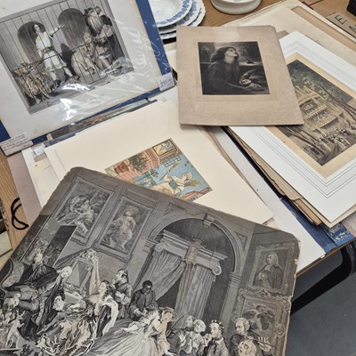 Lot 932 - A large folio collection of 18th, 19th century...