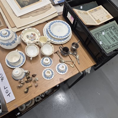 Lot 934 - A box of various music scores and a small...