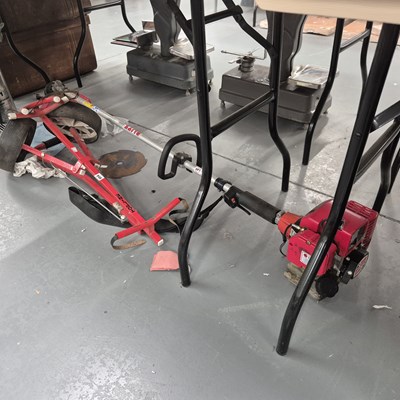 Lot 946 - A petrol strimmer, a golf cart, etc.