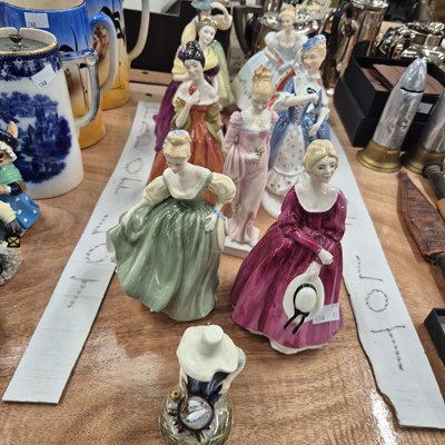 Lot 949 - Nine various china figurines, etc.