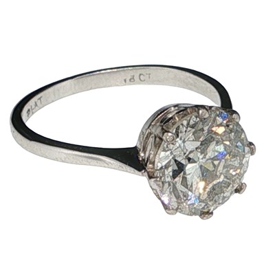 Lot 1107 - A certificated hallmarked platinum and 18ct...