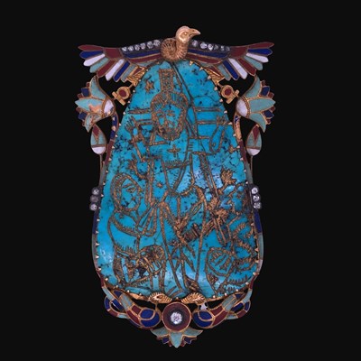 Lot 1211 - A visually striking large antique 18ct gold...