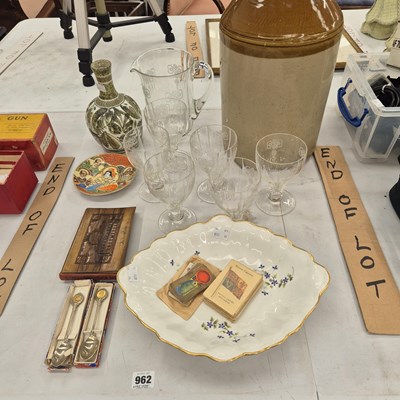 Lot 962 - A pottery flagon, kensitas silk cigarette...