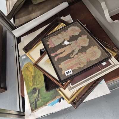 Lot 984 - Various antique and later paintings and prints