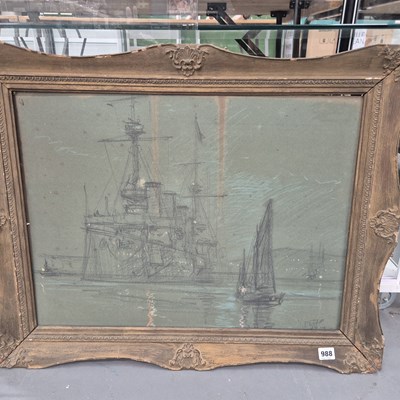Lot 988 - An interesting early 20th century pastel...