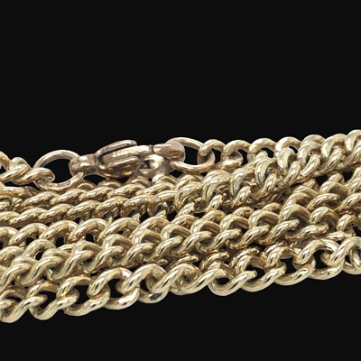 Lot 1241 - A 9ct hallmarked gold neckchain, L 56cm, 19.89g