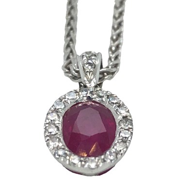 Lot 1246 - A 9ct white gold hallmarked gemset and diamond...