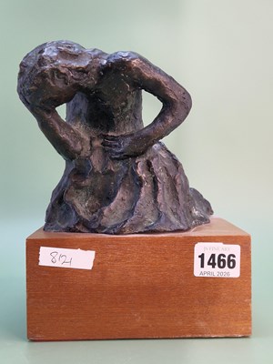 Lot 1466 - A contemporary bronze figure of a kneeling...