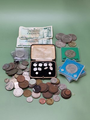 Lot 1298 - A small group of pre-decimal part silver...