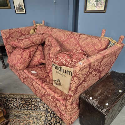 Lot 1477 - A large Knole sofa H 90 W 212 D 93cm