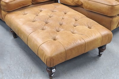 Lot 1433a - A largeTetrad leather button-upholstered stool