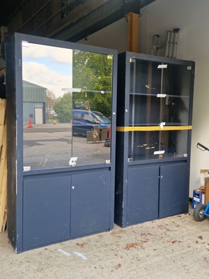 Lot 488 - Four large display cabinets. H 230 W 122 D...