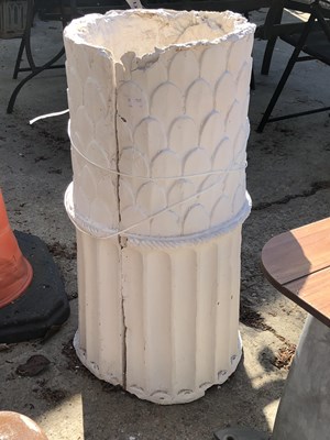 Lot 457A - A moulded plaster column element