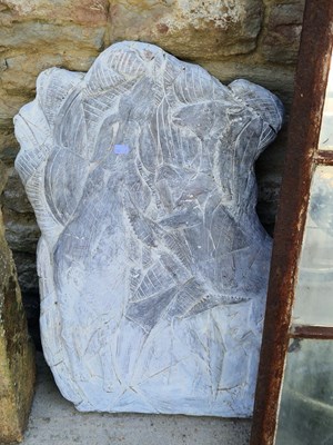 Lot 490 - A plaster African wall decoration with a...