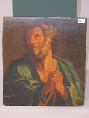 Lot 1215 - 19th century school, St Peter with his head...