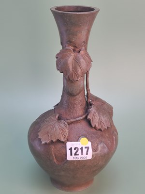Lot 1217 - An early 20th century Japanese bronze bottle...